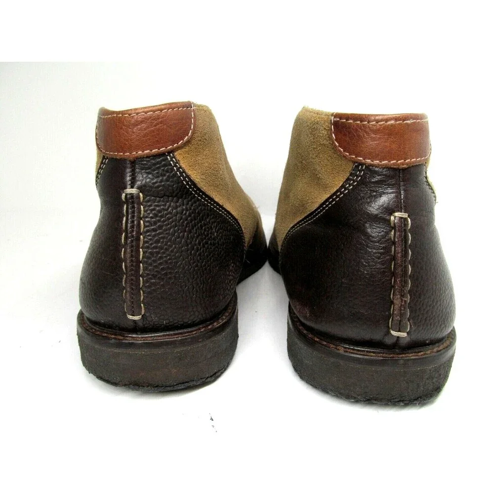 Johnston & Murphy Copeland Brown Leather Sheepskin Chukka Boots Mens Size  10.5